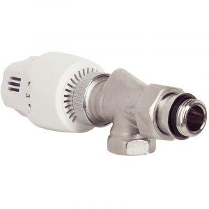 Image de Robinet thermostatique equerre inverse &agrave; dilatation de cire - PLOMBERIELEADER