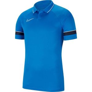 Image de Nike Polo Dri-FIT Academy 21 - Bleu/Bleu Fonc&eacute;/Blanc Enfant, pointure XS: 122-128 cm - ['Bleu'] - Taille XS: 122-128 cm