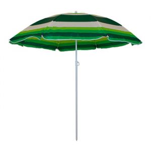 Parasol de jardin Master Grill&Party, parapluie, diamètre 180 cm, rayures blanches et vertes, JKB03
