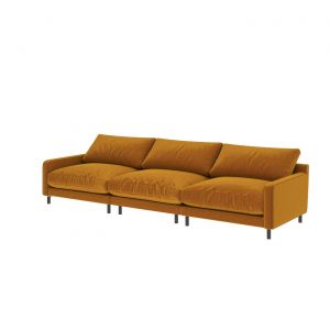 Image de Kare Design Canapé Discovery 3 places velours ocre