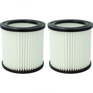Vhbw 2x Cartouche filtrante compatible avec Nilfisk Buddy II 18, II 18 Inox aspirateur - Filtre pour particules fines
