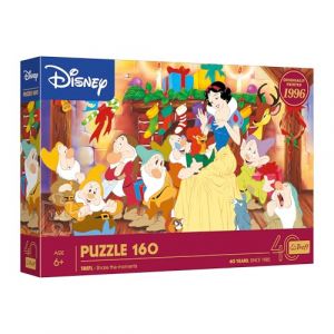Trefl Noël féérique - Puzzle 160 pièces - Puzzles colorés avec Les Personnages des Contes de fées Disney, Divertissement créatif, Amusement pour Les Enfants à partir de 6 Ans