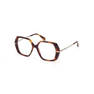 Max Mara Femme MM5175 52 Montures optiques Acétate Havane Géométrique Normale