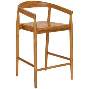 Atmosphera Tabouret de bar Miyako marron 56x55,5cm créateur d'intérieur
