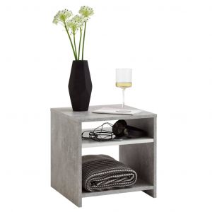 FMD M&ouml;bel Table d'Appoint Design "Dlind" 39cm Gris