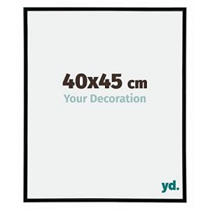 Yd. - Your Decoration - 40x45 cm - Cadres Photos en Plastique Avec Verre Plexiglas - Excellente Qualité -Noir Très Brillant - Cadre Decoration Murale