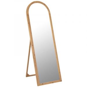 Hellin Miroir sur pied en bois naturel - MAHE