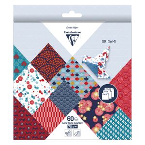 Clairefontaine Papier origami Hanayo 60 feuilles 3 formats