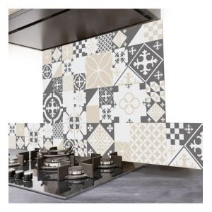 Bandeau ALU lot de 2 L100xH 20cm Ciment Style Gris Sable