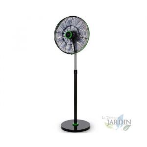 Orbegozo Suinga - Ventilateur sur pied silencieux F0248, télécommande, 18 pales. Noir et vert