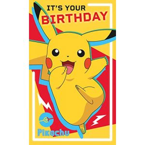 Danilo tions LTD Carte d'anniversaire Pokémon, carte d'anniversaire pour tous, carte d'anniversaire Pokémon, carte officielle Pokémon
