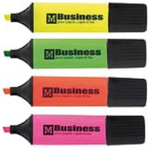 Majuscule Pochette de 4 surligneurs pointe biseautée