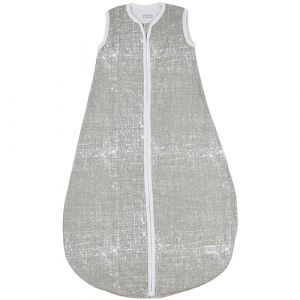 MEYCO Sac de Couchage Baby Fine Lines (100% Coton, Fermeture éclair complète, agréable à la Peau, Infroissable, Ajustement Parfait, Taille : 62), Gris