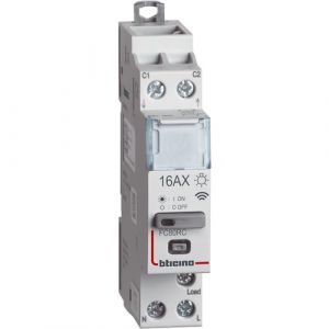 Bticino FC80RC Relais DIN Smart pour Commande Lumi&egrave;res Jusqu'&agrave; 16A, 1 Module