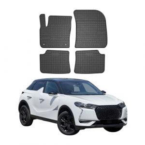 Omac Tapis de Sol pour DS DS3 Crossback E-Tense 2018-2025 Noir Caoutchouc