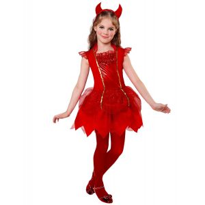 Widmann D&eacute;guisement diablesse rouge fille - Couleur Rouge - Taille 5-7 ans (128 cm)