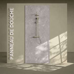 Panneau Douche PVC Béton - L. 240 x l. 100 x ép. 1 cm
