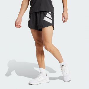 Adidas Road To Records 3in Split Short De Running Hommes - Noir, Blanc, Taille M