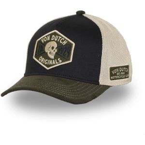 Von Dutch Casquette Casquette trucker semi curve visiere en velours avec badge