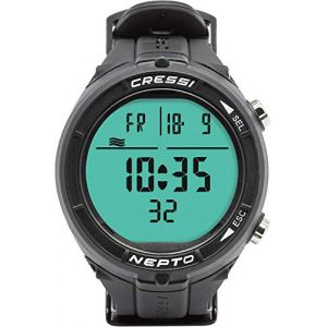 Cressi Nepto Watch Computer Montre-Ordinateur et spécifique pour Les plongées en apnée Unisex-Adult, Noir, Taille Unique