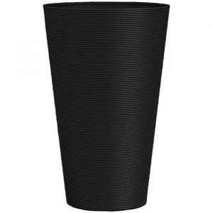 Garden id Pot De Fleurs Haut - Green Care Sense Haut Noir-Anthr. - 55 Cm - Garanti 10 Ans - 100% Recyclé - Résistance Uv Et Gel