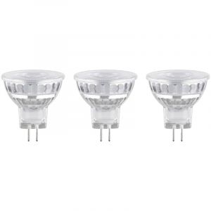 Paulmann 28977 Standard 12 V réflecteur LED GU4 12 V Pack de 3 3x1,8W 3x184lm 35mm Argent Verre 2700K - Ampoule Blanc chaud