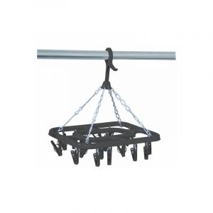 MSV Sechoir &agrave; chaussettes Rectangulaire PP Gris