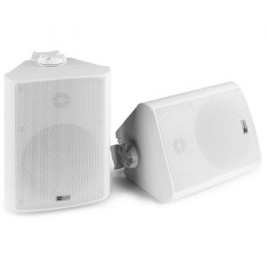 Power Dynamics BC50V – 2 Haut-parleurs, 120 Watts, 5,25", étanches - Blanc