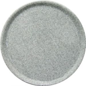 Hendi Assiette à pizza ronde, porcelaine, motif: granite, conviennent pour la lave-vaisselle et les fours à micro-ondes, ?330 mm, gris