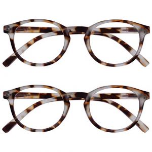 Opulize Zen Pack 2 Lunettes De Lecture Lumière Marron Écaille Petit Hommes Femmes RR24-1T +1,00