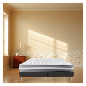 By Sommiflex - Sommier Tapissier Noir 70x190x2 (140x190)|fabrication Francaise