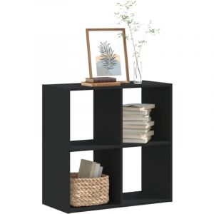 VidaXL Bibliothèque noir 68,5x32x68,5 cm bois d'ingénierie, étagère, étagère à livres, support de livre, armoire de rangement, étagère de rangement