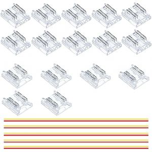 Connecteur LED - GOMING - CCT COB 4Pin - 10mm - Transparent - Lot de 10 connecteurs