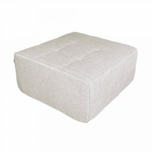 Oviala Pouf intérieur en tissu écru