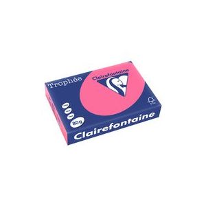 Clairefontaine Trophée 1771 Ramette de 500 feuilles papier 80 g Format A4 Rose fuchsia Lot de 5