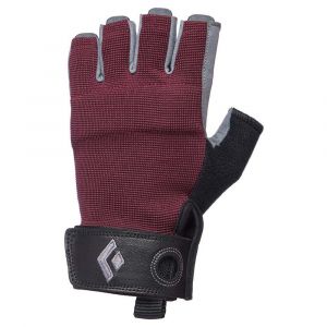 Black Diamond Women's Crag Half-Finger Gloves - Gants taille L, bordeaux