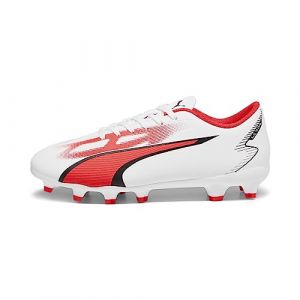 Puma Ultra Play Fg/ag Breakthrough - Blanc/noir/fire Orchid Enfant - Herbe Naturelle (Fg) / Herbe Synth&eacute;tique (Ag), pointure 37&frac12; - Blanc - Taille 37&frac12;