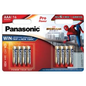 Image de Panasonic Pile LR03PPG/16BW Spider-Man x16