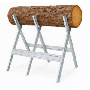 Matijardin - Chevalet &agrave; b&ucirc;ches en m&eacute;tal Kerwood &ndash; Support de sciage 150 kg