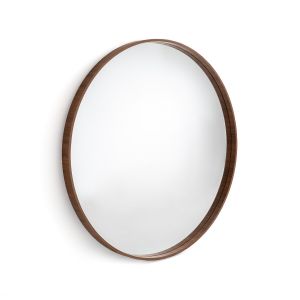 Image de Miroir rond en noyer Ø100 cm, Alaria Noyer Taille Taille Unique