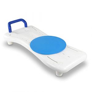 Mobiclinic, Planche de Bain, Ocean, Marque européenne, avec siège pivotant, 360º, avec poignée de Maintien, Siège de Bain pour Adultes, Siège de Bain, Jusqu'à 100 kg, Blanc et Bleu