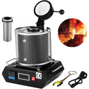 VEVOR Four de Fusion Automatique Numérique 3 kg Creuset Graphite pour Métaux