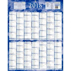 Image de Bouchut grandremy Calendrier annuel 1 face 55x43 cm bleu