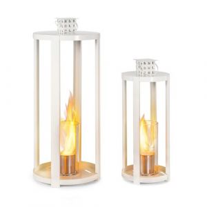 Blumfeldt Set 2 lanternes &agrave; l'&eacute;thanol Fiamme Cilindro