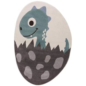 Tapis rond Yellow Tipi Dinosaur