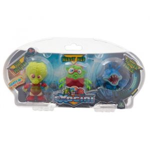 Giochi Preziosi EXOGINI Doc McFly, Nerdy Ned & Flower Ferox - Mini Figurine à Collectionner
