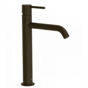 Robinet mitigeur pour lavabo avec bec haut de 304 mm et poignée finition noir bronze Study TRES