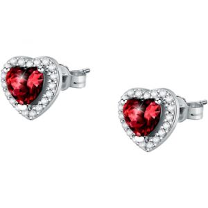 Morellato Boucles d'oreilles pour femme en Argent 925/1000 Recyclé serti de zircon en forme de cœur - 0.002 g - SAIW135