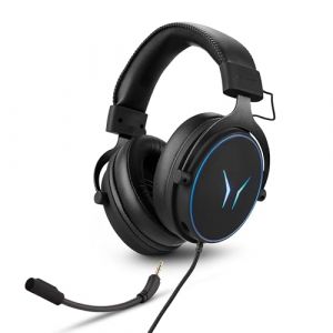 Medion Casque Gaming ERAZER Mage P20 - RGB - Câble 240 cm - Micro flexible et amovible - Circum-aural (englobe les oreilles)