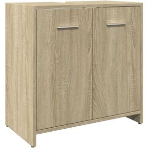 VidaXL Armoire lavabo de salle de bain chêne sonoma 60x33x60 cm, meuble sous lavabo,,, meuble de salle de bain